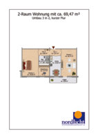 Grundriss 2-Raum-Wohnung 69,47 qm