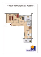 Grundriss 4-Raum-Wohnung 79,03 qm