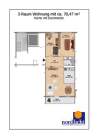 Grundriss 3-Raum-Wohnung 70,47 qm